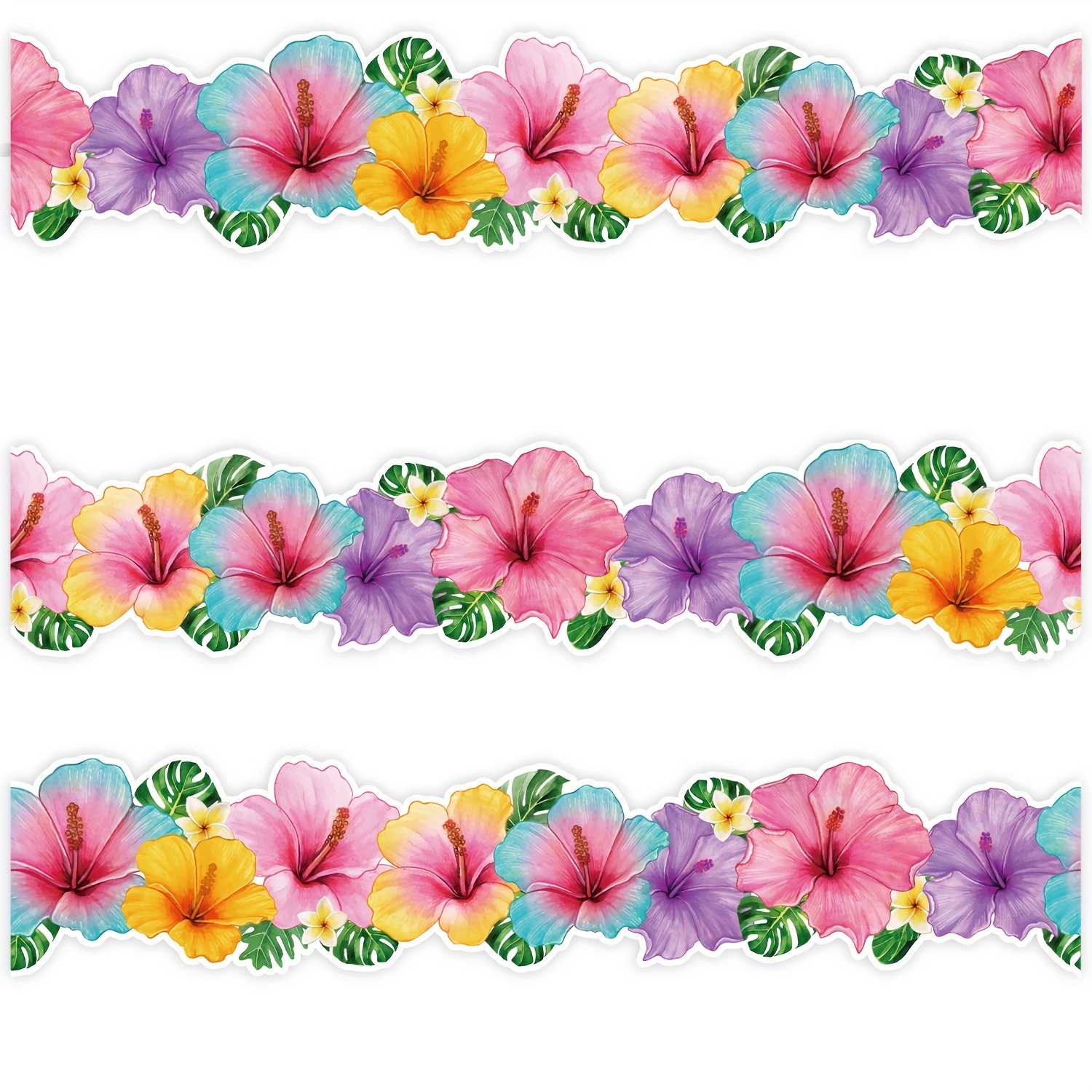 

49ft Tropical Animal Print Bulletin Board Border Trim - Colorful, Removable & Reusable For Classroom, Office & School Decor