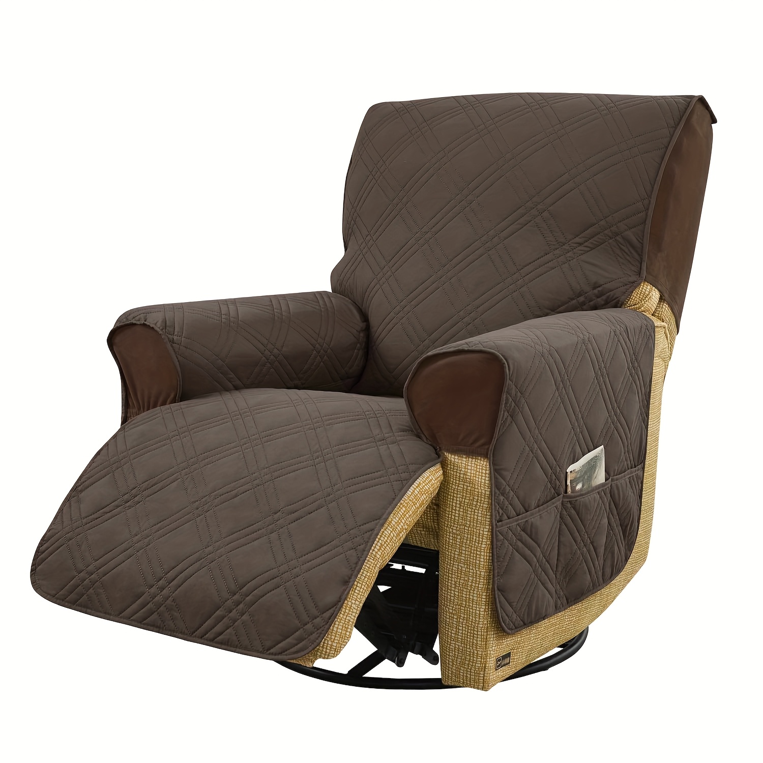 TEMU (s/l)1pc -one T-cushion For And Style Armchair Cover, Double-sided Anti-slip Armchair Cover, Elastic Band Closure, Machine Washable, For And