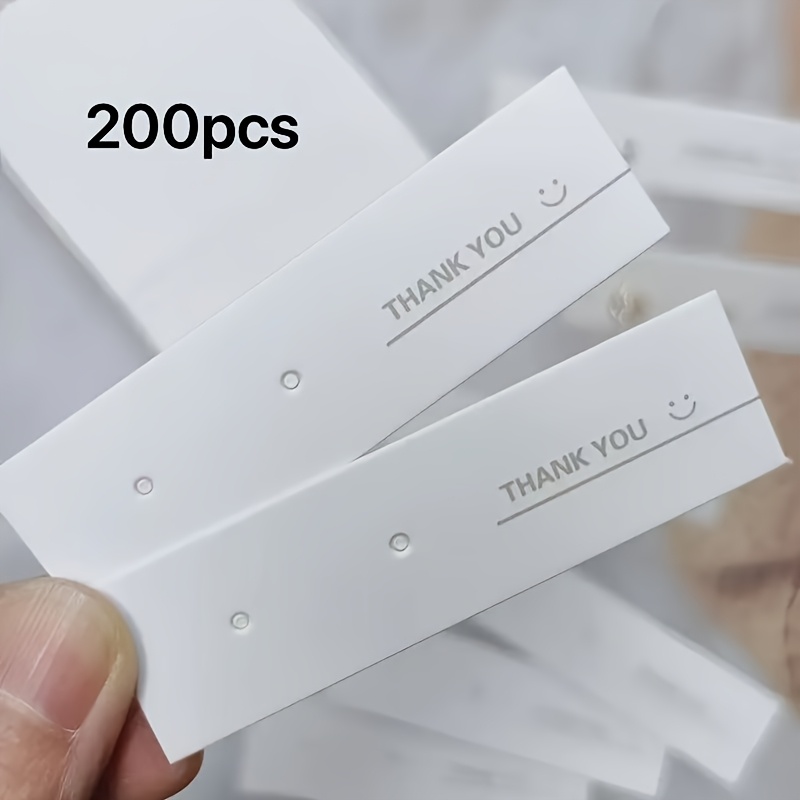 Image of 200pcs Pair Of Earring Display Cards, Earring Countertop Stands, Jewelry Card Tags, And Label Paper Cards For Showcasing