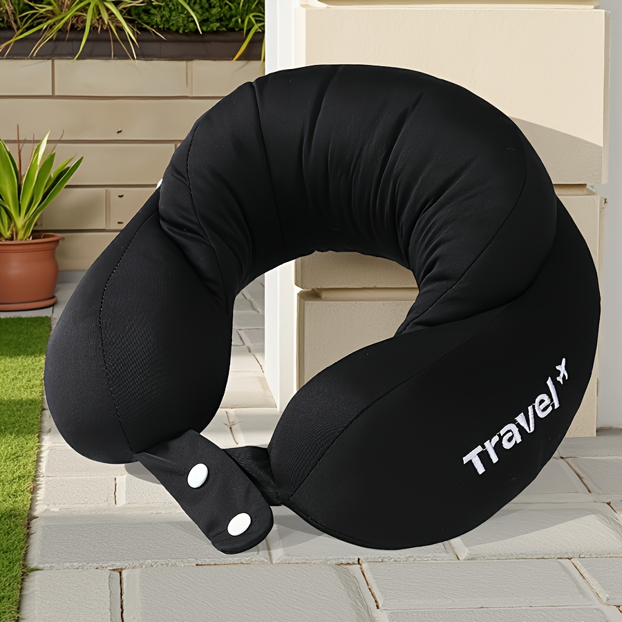 TEMU Neck Travel Pillow, Upgraded Cooling Fiber Pillow, Suitable For Air Travel, Machine Washable, Adjustable Flight Pillow, Ideal For Sleeping On