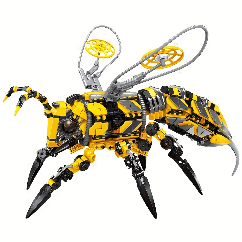 Image of 1698pcs Mechanical Building Block Set, Mechanical Bee Model Kit, Animal Block Enthusiast Toy, Exquisite Gift Jd-015
