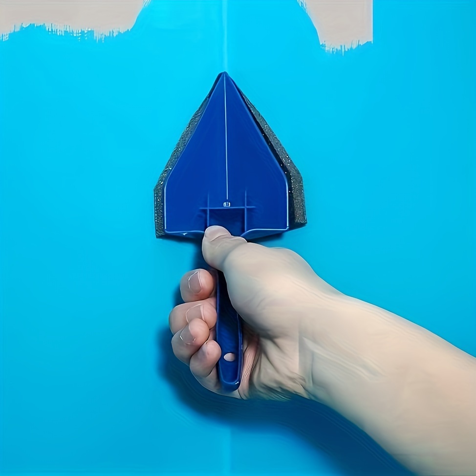 

1pc Paint Brush With Ergonomic Blue Plastic Handle - Precise Wall Corner & Painting, Easy Application Gap Tool