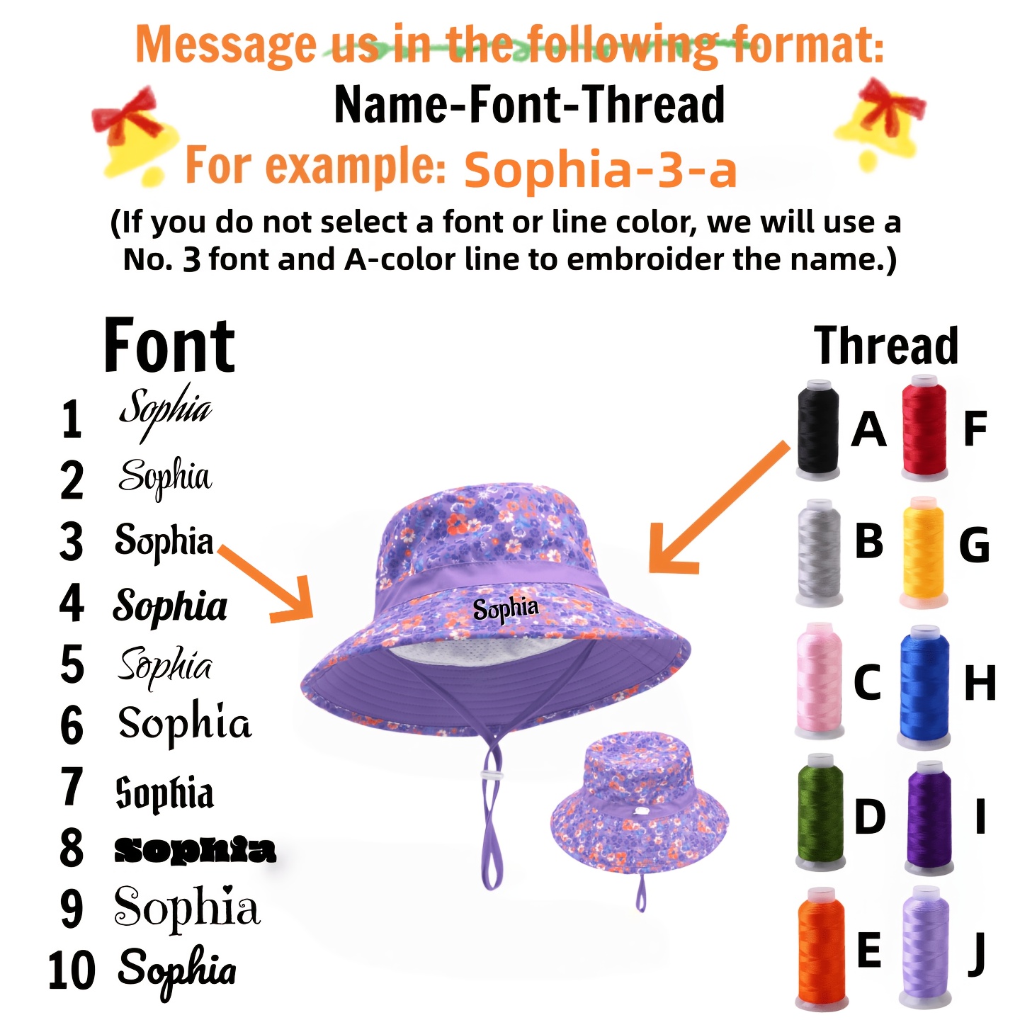 TEMU Personalized Customizable Breathable Bucket Hat, Embroidered With Custom Name/letters, Drawstring Closure, Lightweight, , Ideal For Spring And