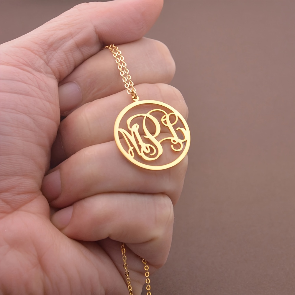 TEMU Personlig Initialnamn Halsband, Anpassat Smycke Present, Present till , Dag Present