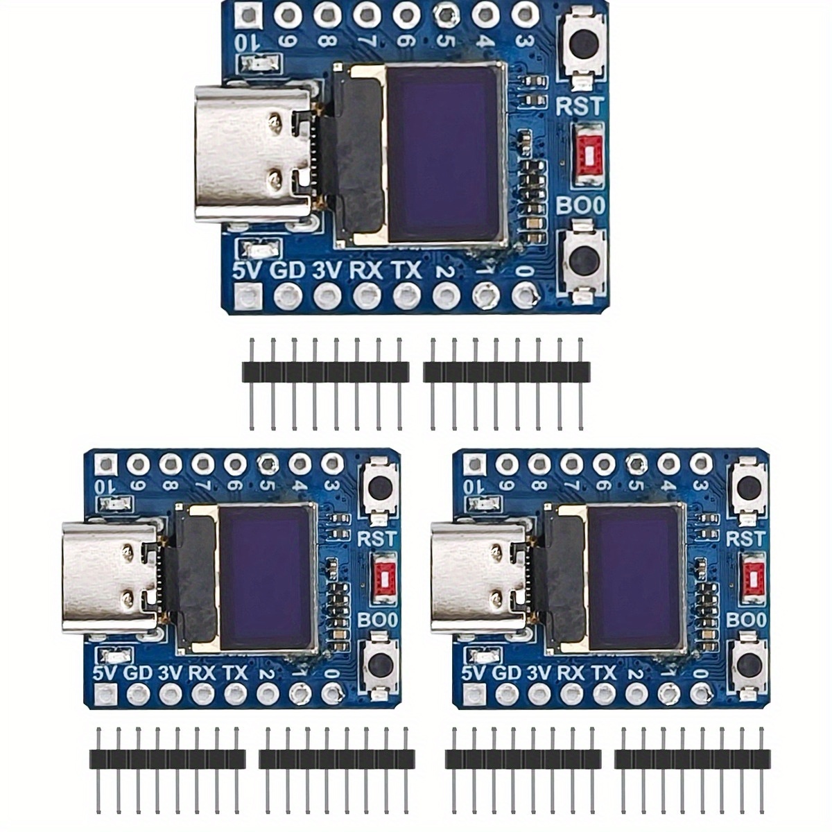 набір з 3 esp32   oled плат для розробки з антеною wifi bt esp32 c3 та 0,42-дюймовим oled модулем Опис товару 0
