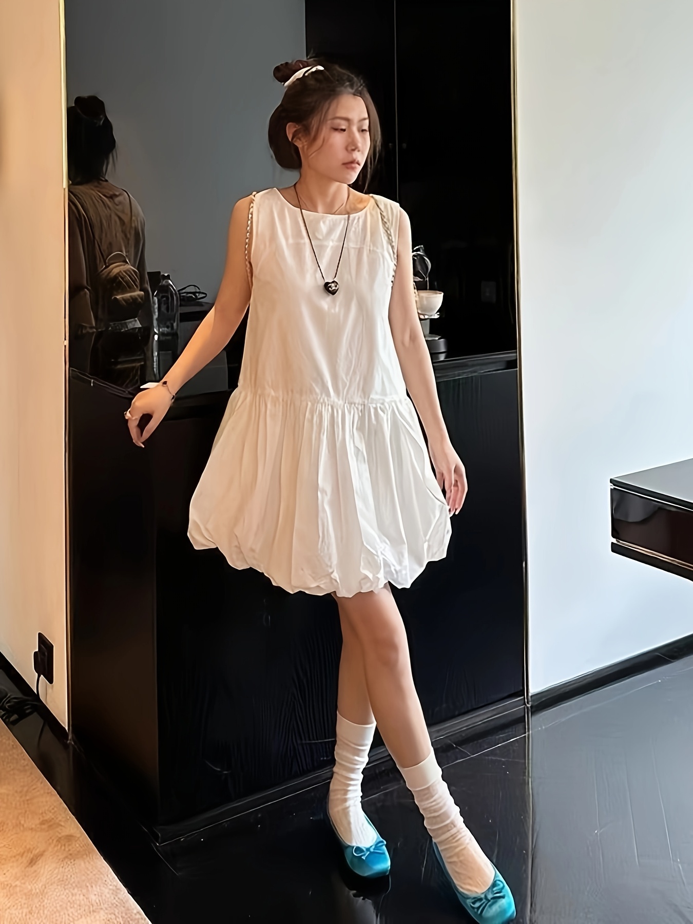 French Sleeveless White Vest Dress Women'S Summer 2025 New Petite Gentle * Flounce Short Skirt