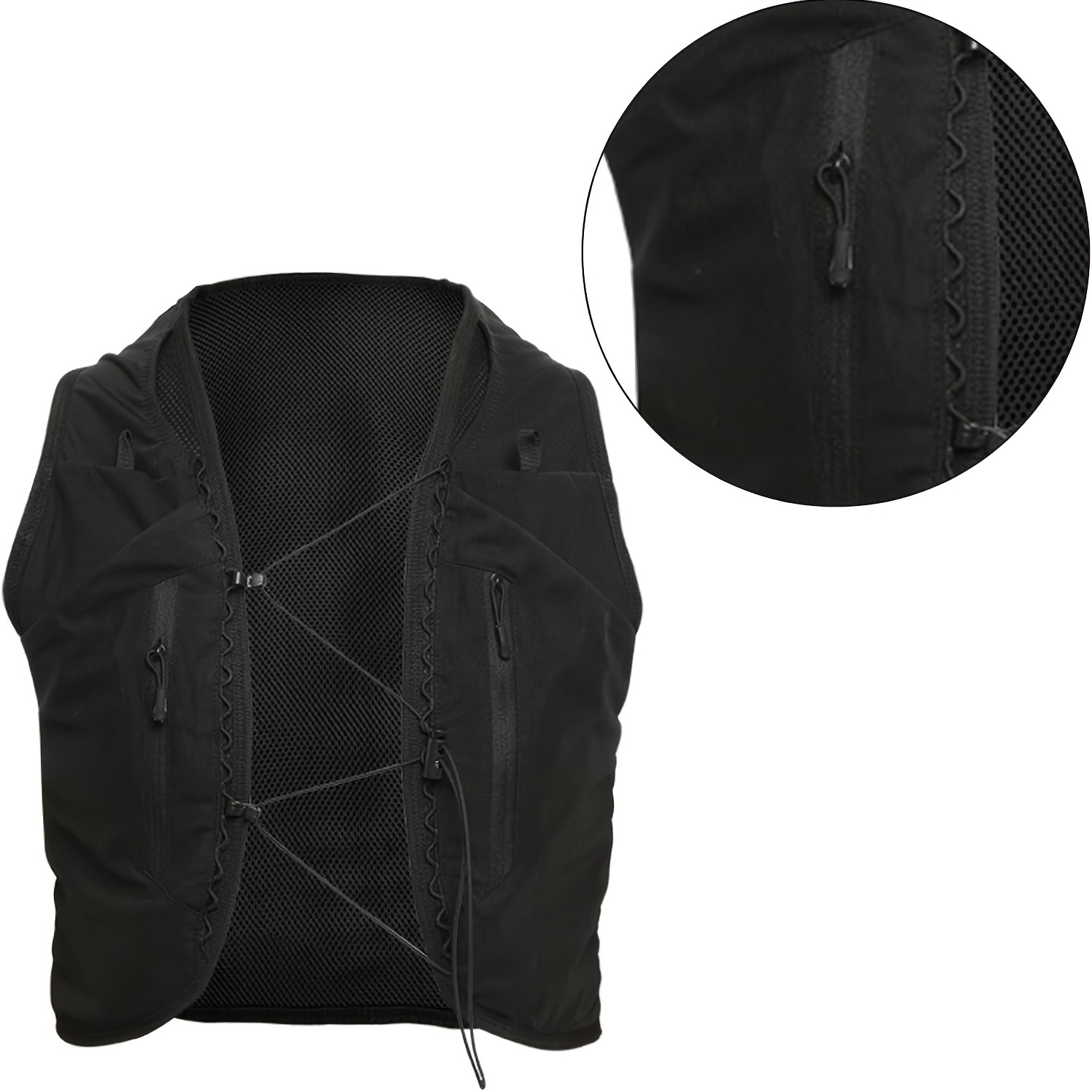 

Gilet de multifonctionnel S/M/L, unie , tissu détails en , lavage uniquement, non étanche, fermeture à et boucle, souple, poches pratiques, la randonnée, de sac à dos, tissu tissé