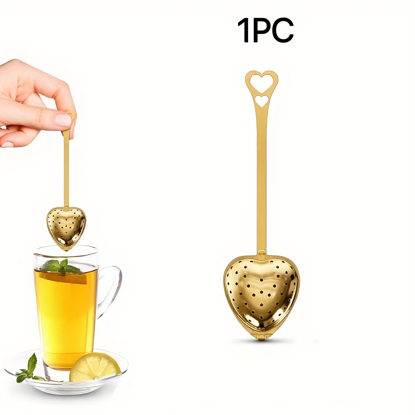 1pc Stainless Steel -shaped Tea Strainer – Reusable And Spice Filter, Multi-functional Tea Spoon With Mesh Net, Suitable For Loose Leaf Tea, Perfect For Home And Office Use, Tea Strainers