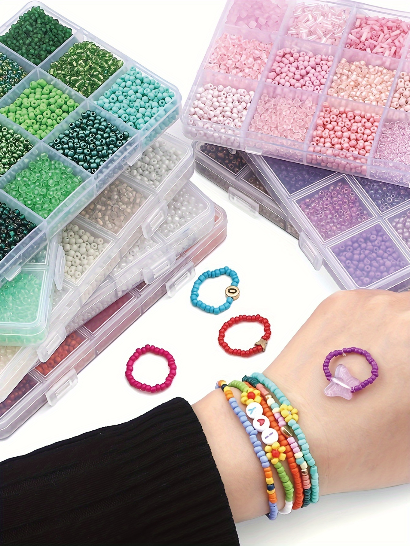   15 сетов однотонных бусин, идеальные аксессуары для изготовления ожерелий, браслетов, брелоков, украшений, деталей 5