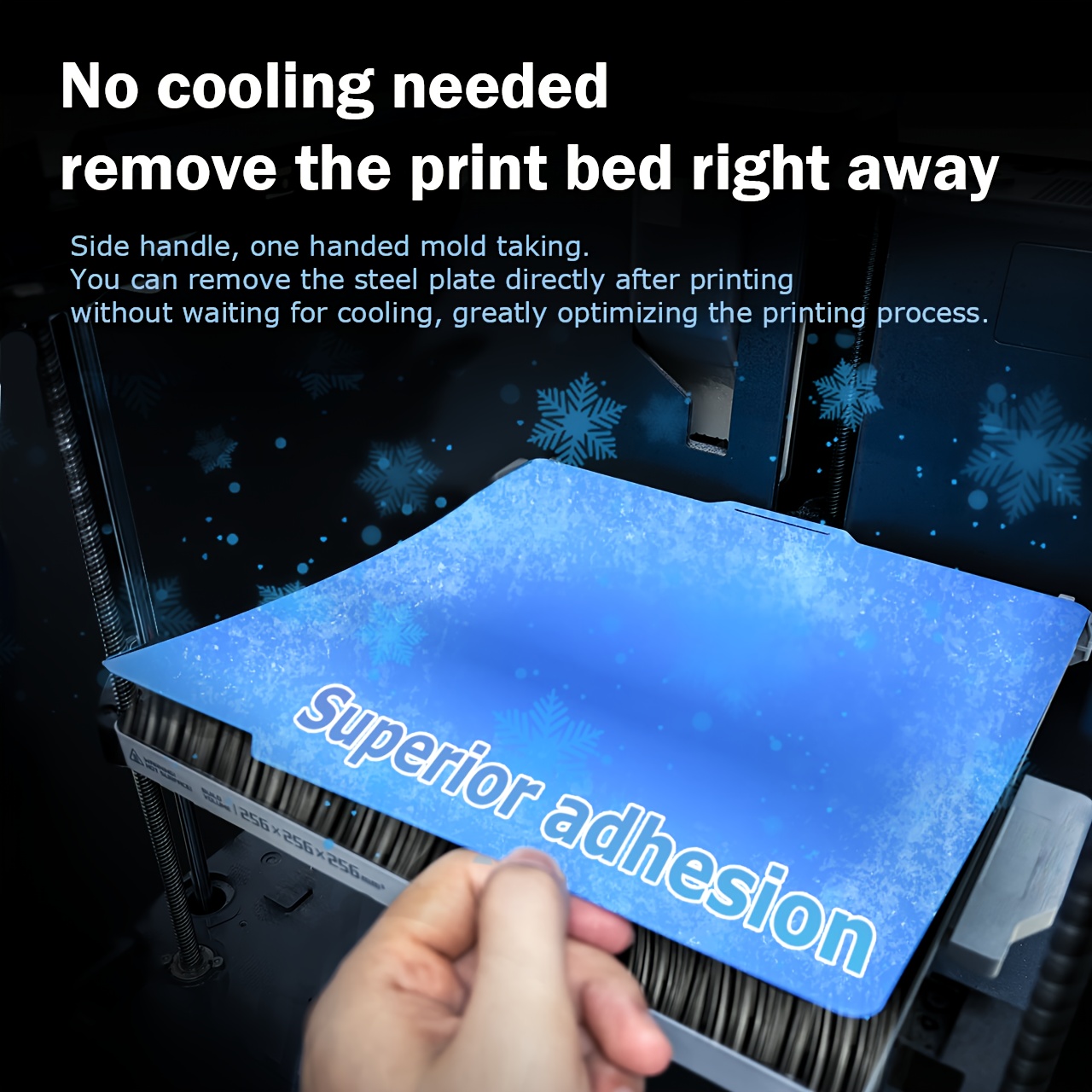 build plate for   p1s p1p x1c x1e a1 3d printers cold plate room temperature printing double sided textured sheet 257x257mm Product details 1