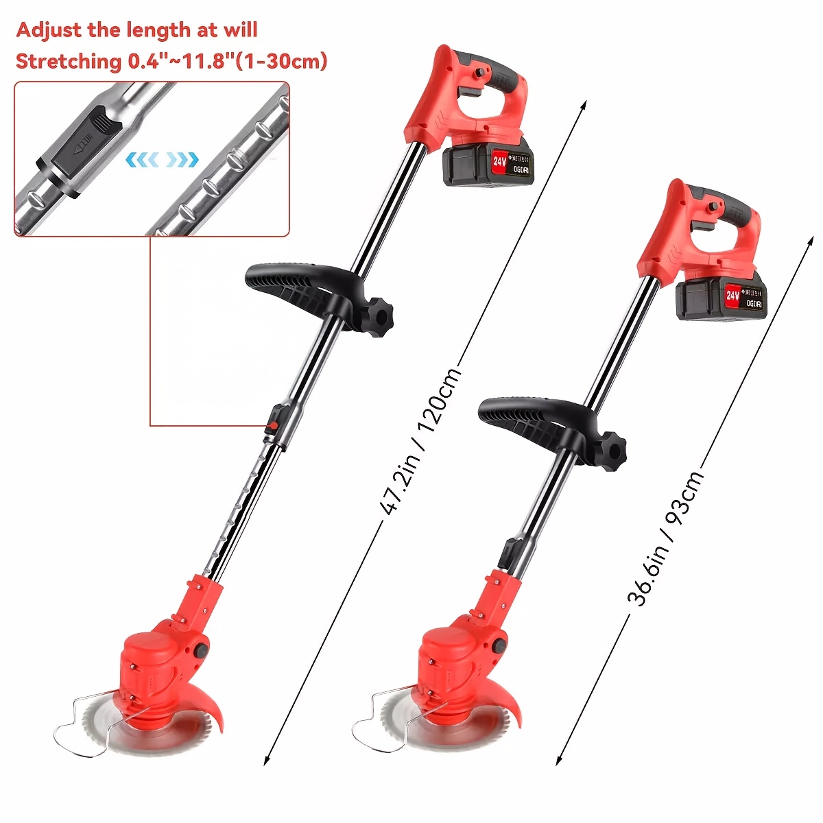 Cordless Grass Trimmer with 2 Batteries - Heavy-Duty Electric Weed Cutter, Lawn Edger & Tree Trimmer - Powerful Motor, Long Reach Shaft, Lightweight Design for Professional & Home Gardening - Compatible with 18V Batteries () - Ideal for Residential/Commercial Use, Weeder Trimmers, Outdoor Maintenance Tool, Ergonomic Handle, Durable Construction, Landscaping Professionals, Garden Edging, Compact Trimmer, Sturdy Build, Landscaping