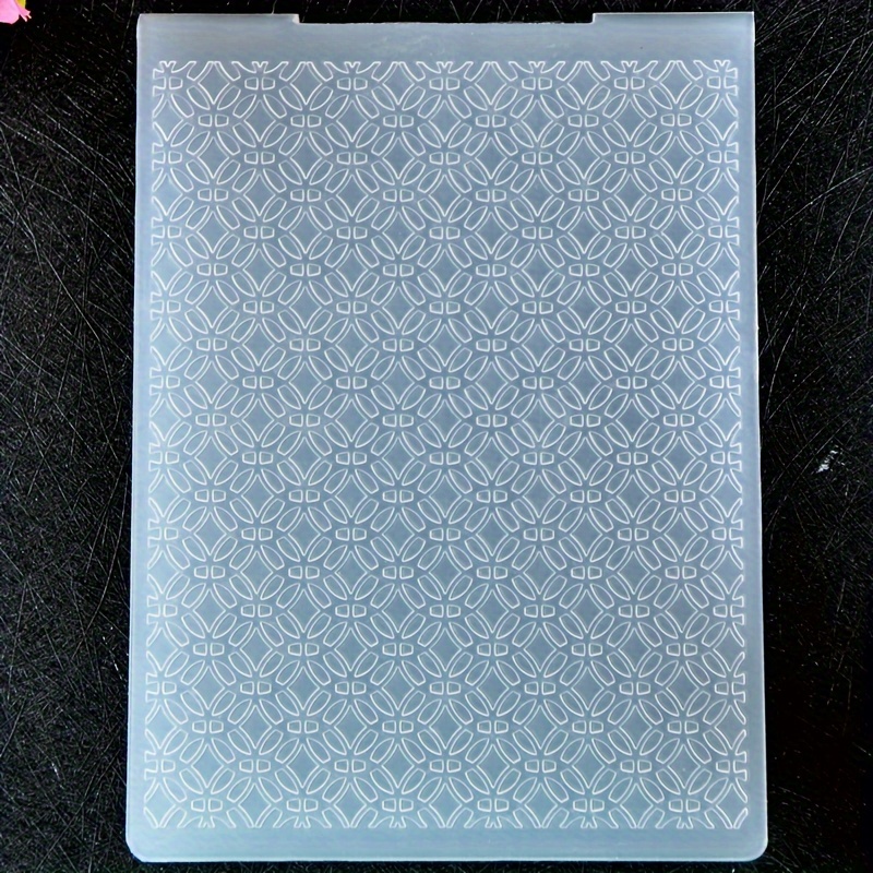 

Plastic Embossing Folder With Floral Coin Pattern For Card Making, Scrapbooking & Paper Crafts - White Flower Theme Design