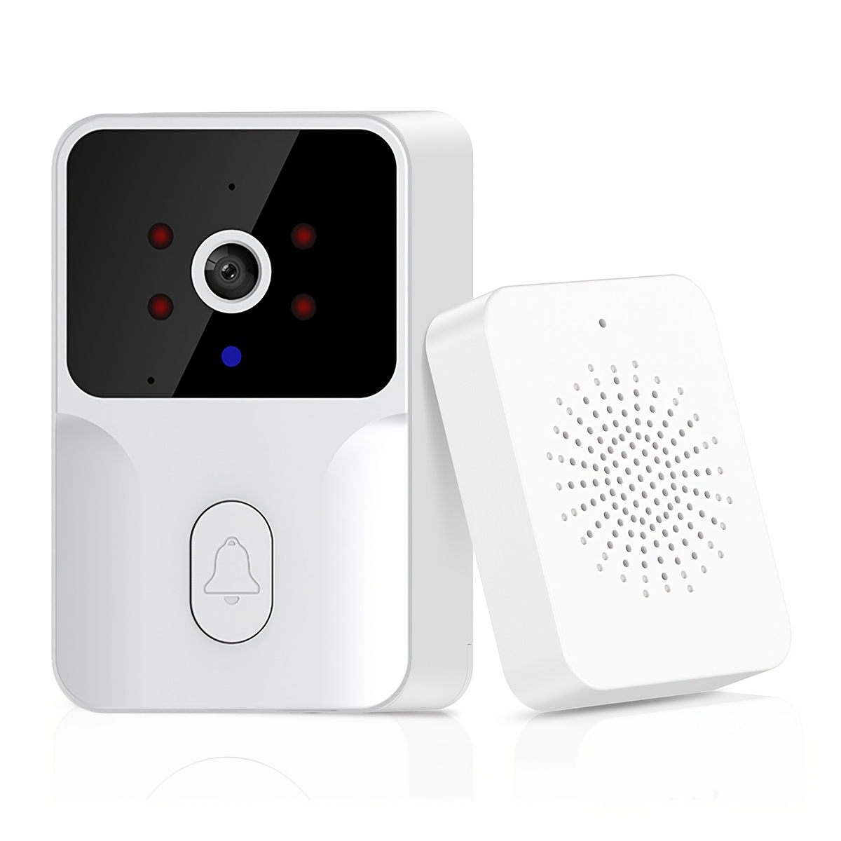 TEMU Smart Wireless Doorbell Camera Hd Video Camera, Night Vision & Voice Change Smart Home Security System Monitor, Doorbell Camera Wifi Intelligent