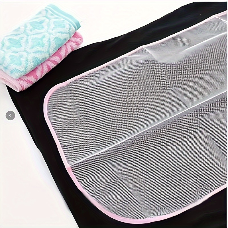 1pc high temperature resistant ironing cloth with protective mesh pad no power needed essential ironing accessory details 2