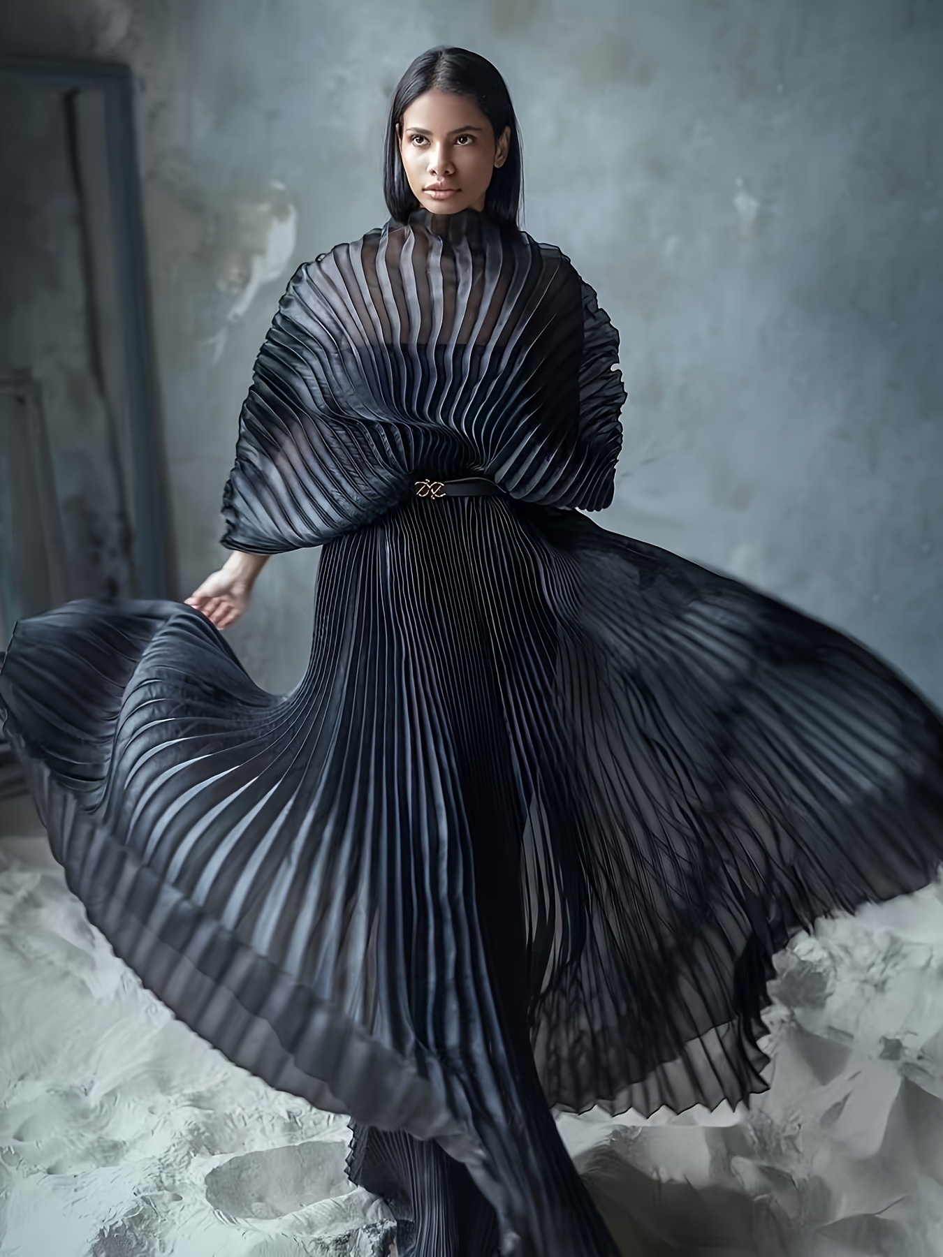 pleated elegant solid color - Temu Mauritius