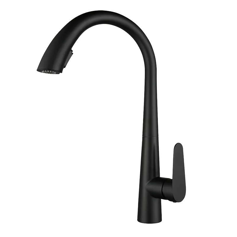 Image of Kitchen 2 Function Single Handle Pull Out Mixer Hot Cold Water Tap Sink Deck Mounted Single Hole