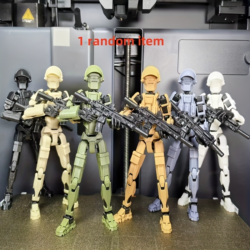 TEMU Multicolored Fifth-generation Tactical 3d Articulated Figures, 3d Printed Doll Soldier Action Figures As Gifts. Suitable 14 And Up.