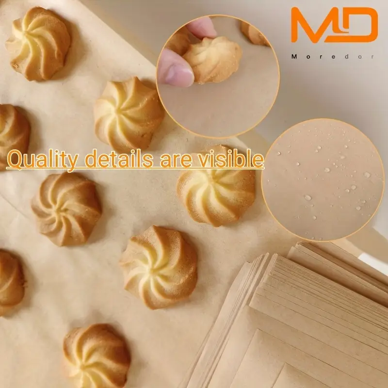 200 100 50 sheets parchment paper baking sheets pre cut non stick unbleached heavy duty baking paper 8 x6 20x15cm fits half sheet pans for baking air fryer grilling steaming oven cooking kitchen essentials product Product details 6