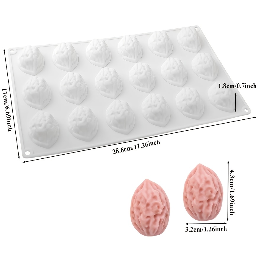 Image of 18 Walnut Mousse Cake Mold Food Grade Silicone Chocolate Candy Mold Suitable For Cake Decoration, Candy, Ice Cubes, Chocolate, Easy To Demold Kitchen Baking Tools
