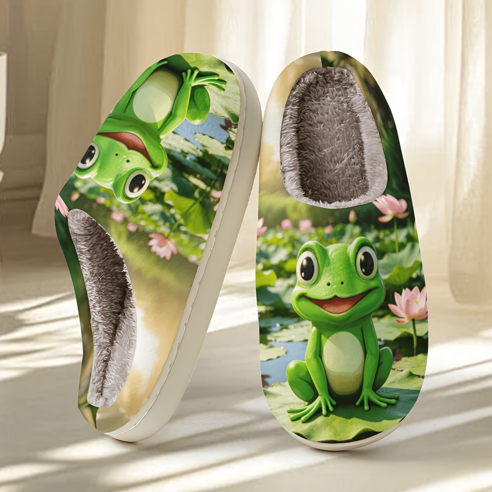 TEMU Women's Patterned Printed Slippers, Comfortable And Stylish Indoor Platform Slippers For Couples, New Autumn/winter 2026 Bedroom Slippers,