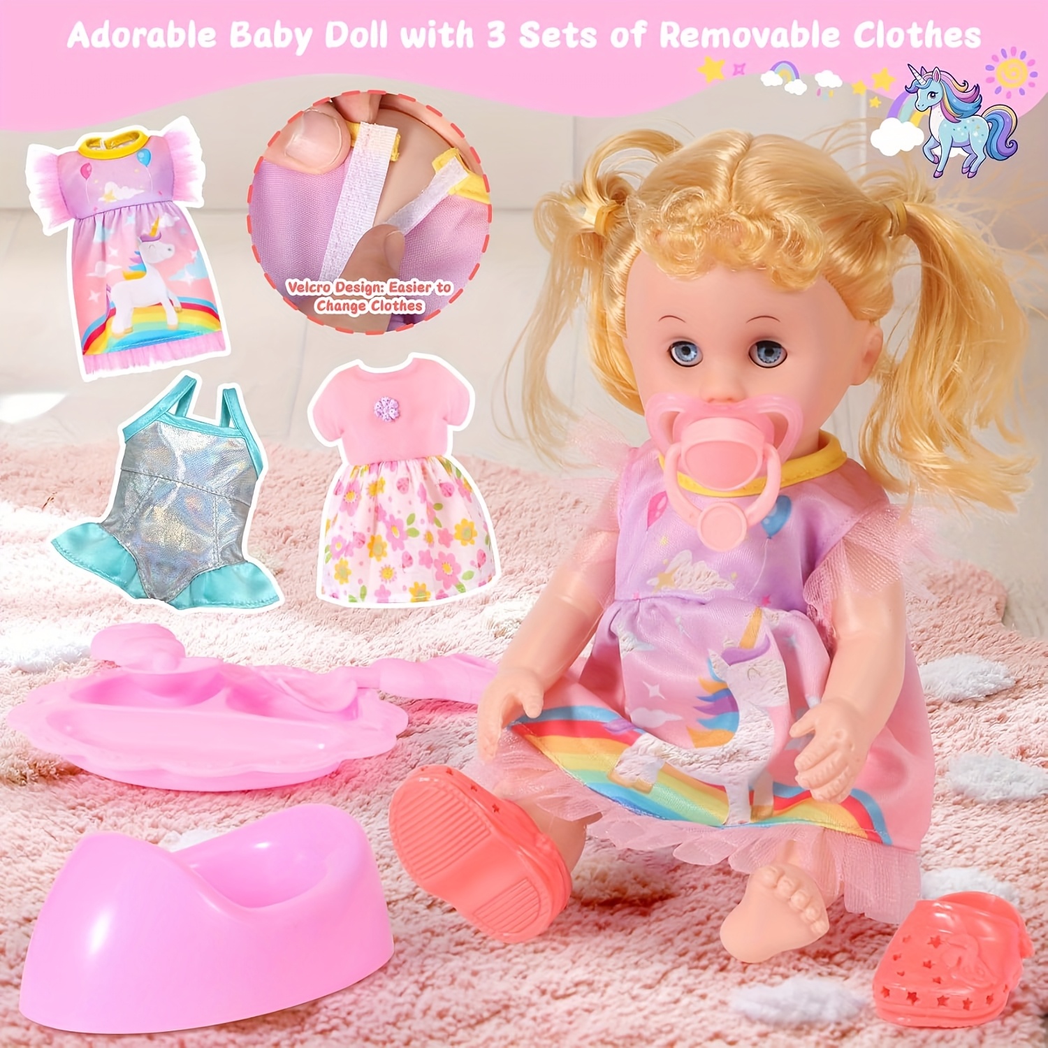 Best Doll Stroller For Year-old Unicorn Baby Doll Stroller Set