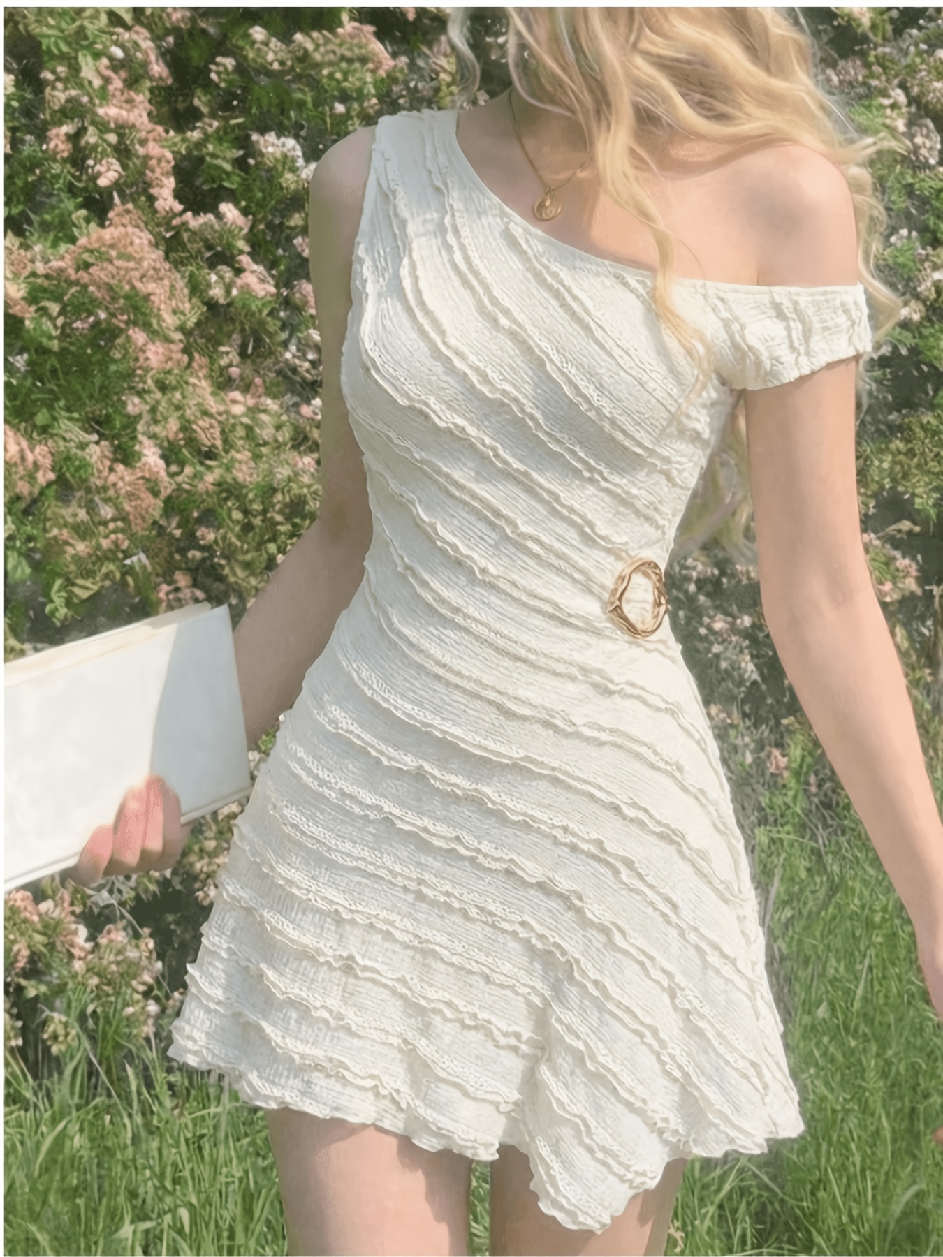 black strapless wedding guest dress Black Strapless Crepe Dress With 3D Satin Flowers