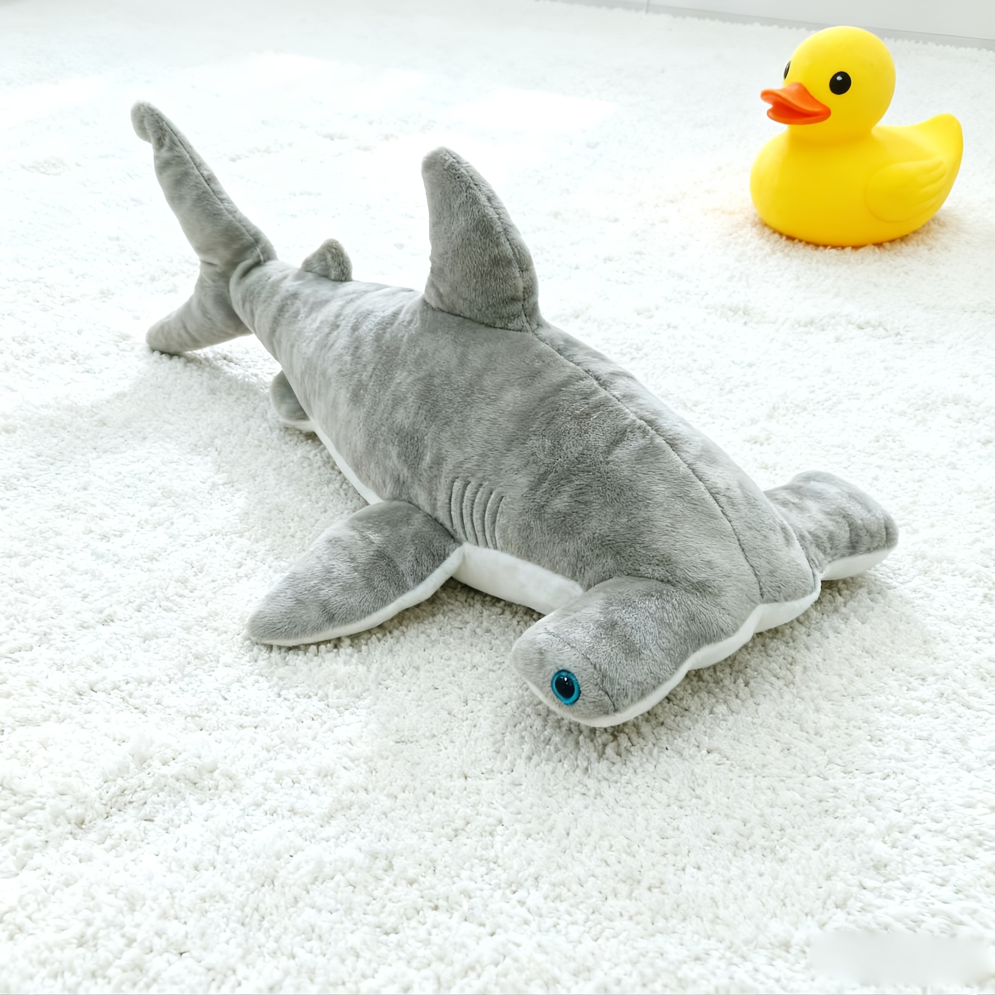 Cute Simulation Shark Plush Doll Soft Shark Throw Pillow Stuffed Decoration Cute Plush Toys Birthday Halloween Easter Valentine's Day Christmas Perfect Gifts For Boys And Girls