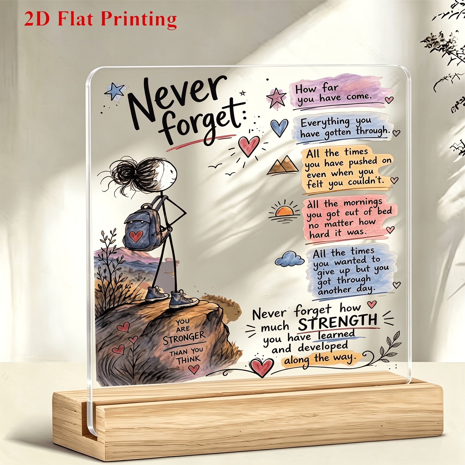 TEMU 1pc Ornement de support de en acrylique, motif de de sac à dos de fille de dessin animé, décoration de bureau, convient pour , les , l'affichage