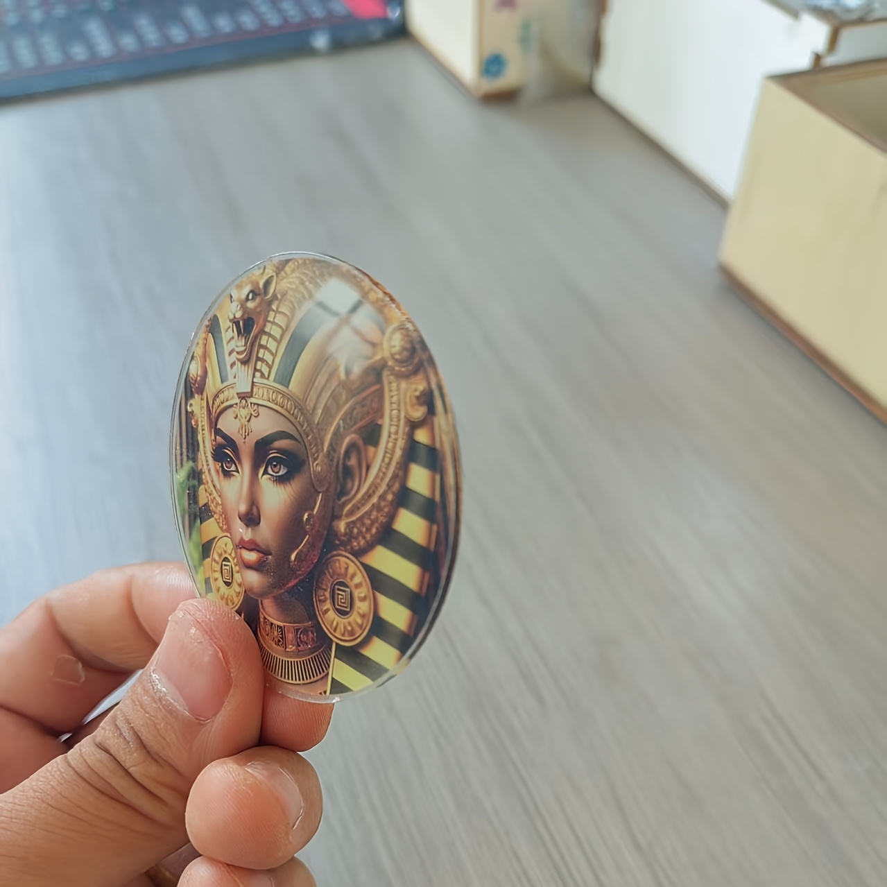 TEMU [printed Design - Not Textured], 1pc Round Fridge Magnet - Decor, Suitable For Refrigerators And Whiteboards | Or Office Decoration And Holiday