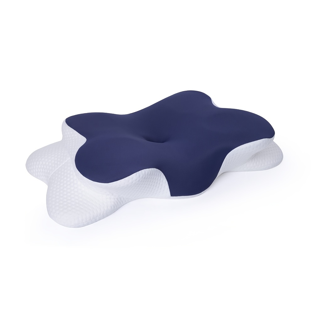 1pc Shape Pillow - Ergonomic Cervical, Slow Rebound, Relaxation Neck Pillow, Bedding For Back And Side Sleeping, Machine Washable Pillowcase