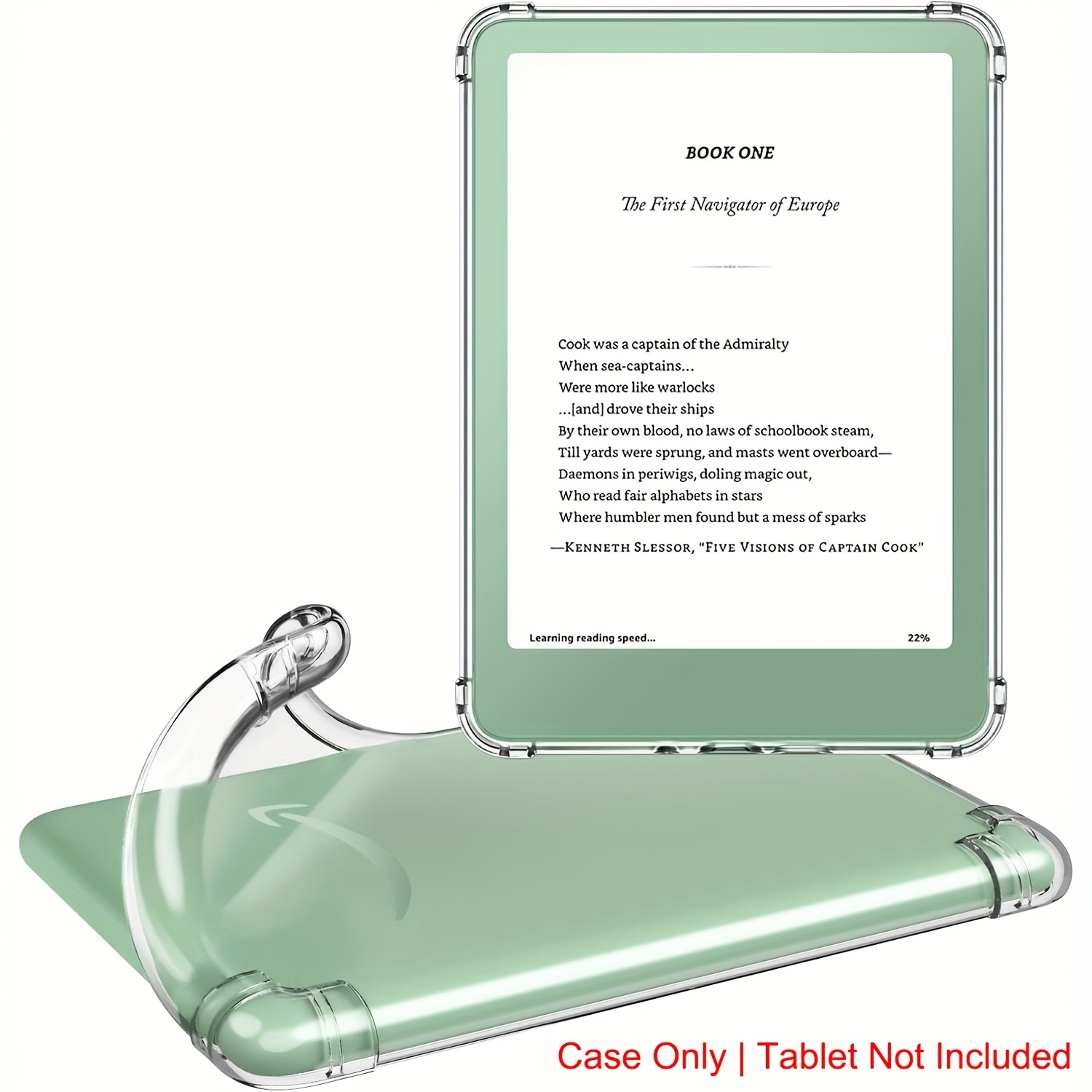 Image of Clear Case For 6" All-new For 11th /2022 Release - Ultra Tpu Silicone Slim Flexible Transparent Back Cover With Ergonomic Grip