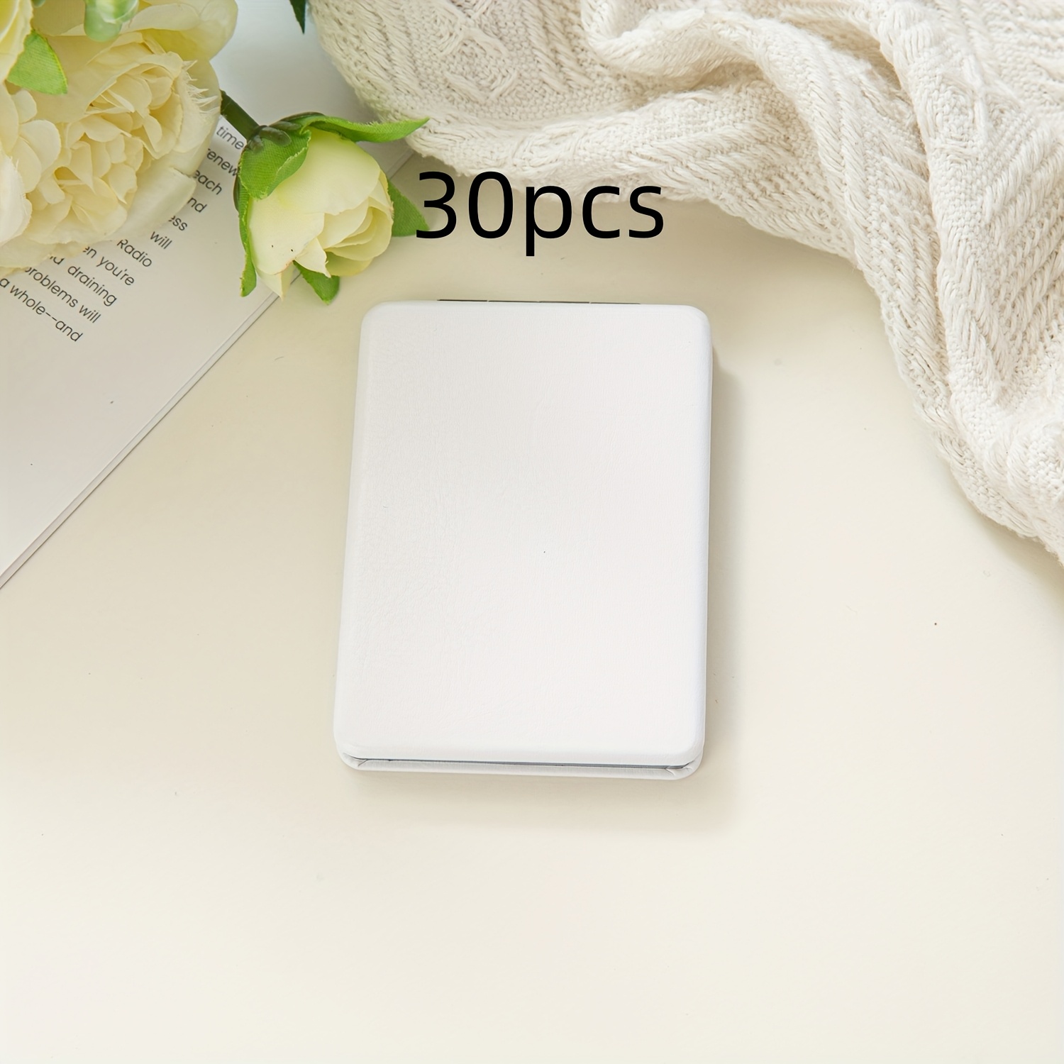 10pcs/20pcs/30pcs Square Small Mirrors, Portable Dual-Sided Design