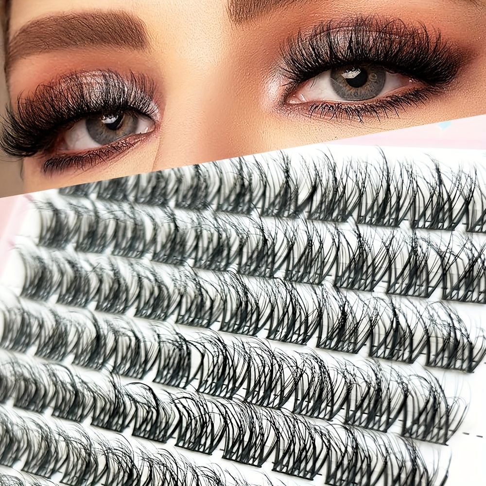 

100pcs Fluffy 3d-style Eyelash , 13mm Natural Length, Self-grafting False Lashes, Diy Eye Makeup Tool,