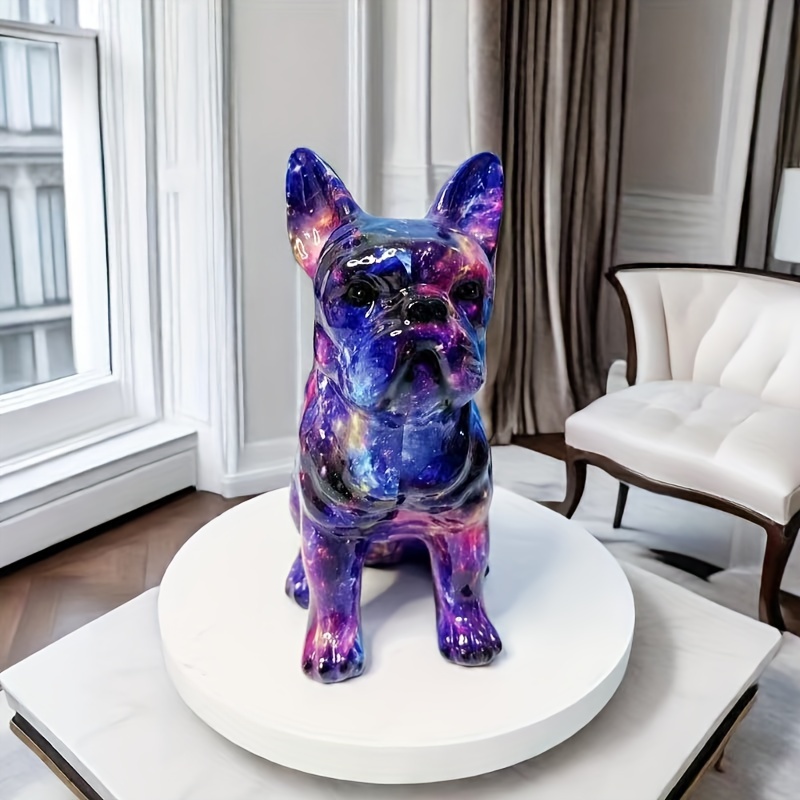 1pc Estatua Bulldog Figurina Bulldog Arte Creativo Colorido - Temu