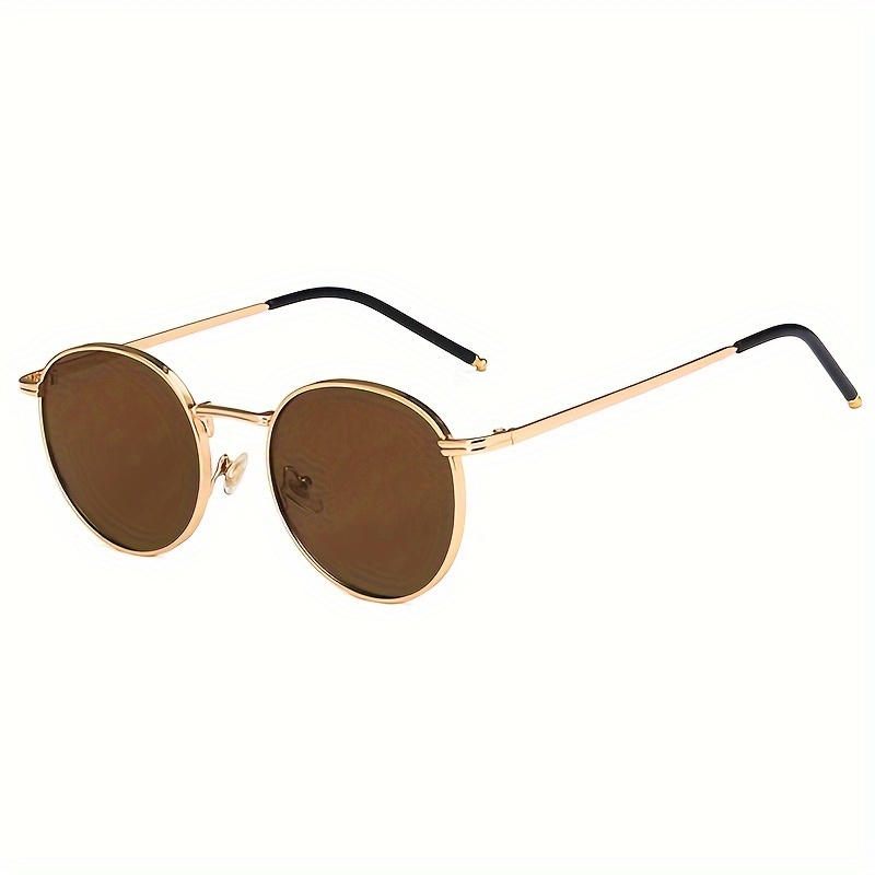 

Round Metal Frame Fashion Glasses For Women Vintage Fashion Anti Glare Sun Shades For Vacation Beach Travel