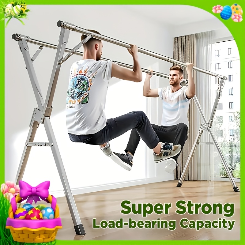 item picture heavy duty clothes drying rack foldable telescopic stainless steel freestanding clothes drying rack with windproof sock clips space saving suitable for indoor and outdoor balcony apartment rv drying racks