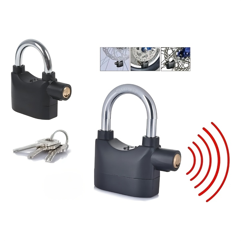 Temu – TEMU Anti-theft Alarm Padlock, Tamper-proof Design, Suitable For Garden Gates, Bicycles And Motorbikes