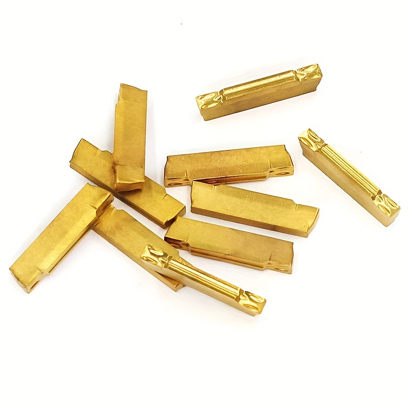 

10pcs Mgmn200 Carbide Grooving Inserts - Multilayer Coated, Low Friction & Wear Resistant For Mgehr/mgivr Lathes - Ideal For Steel, Cast Iron & Non-ferrous Materials