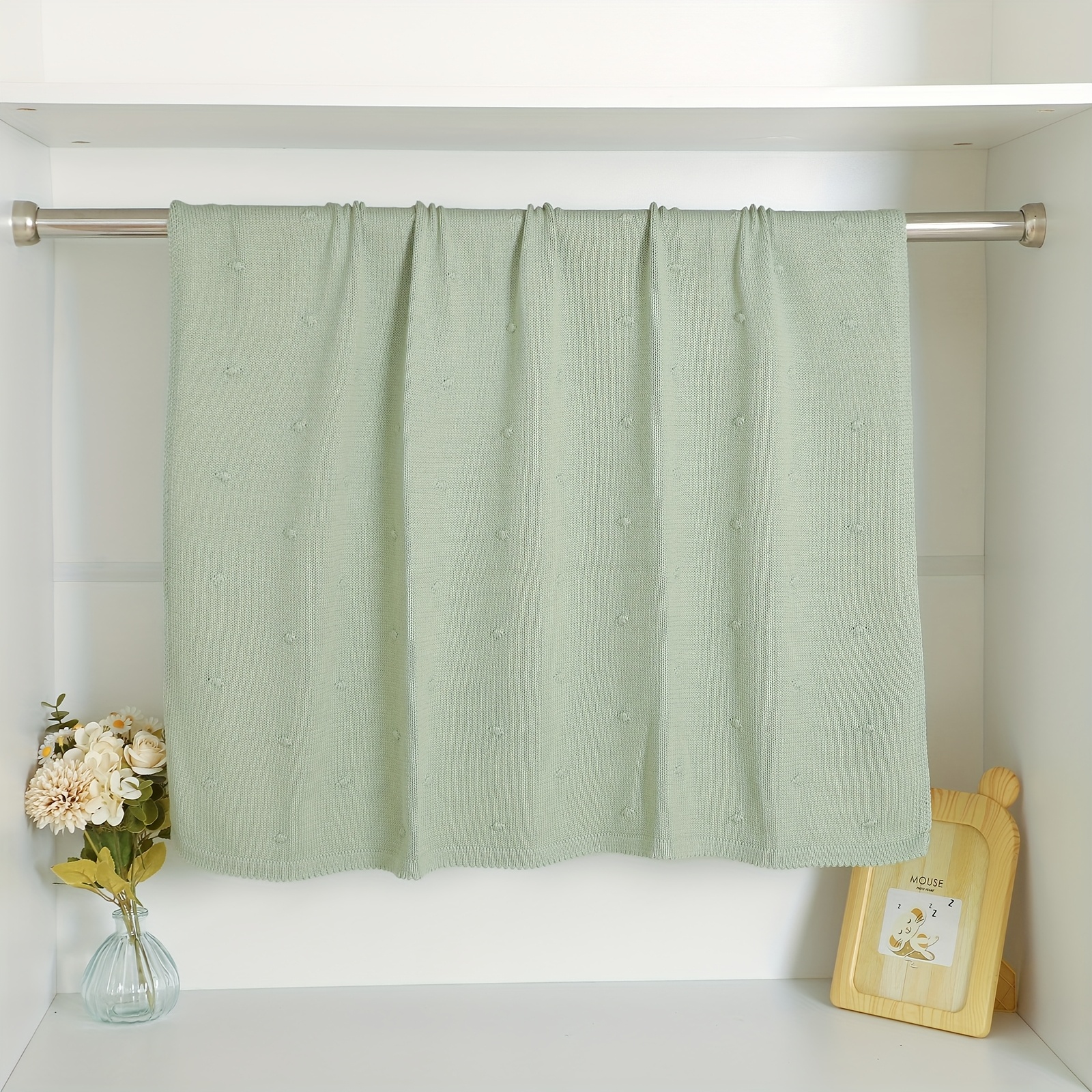 Multi-Purpose Minimalist Solid Color Knitted Blanket