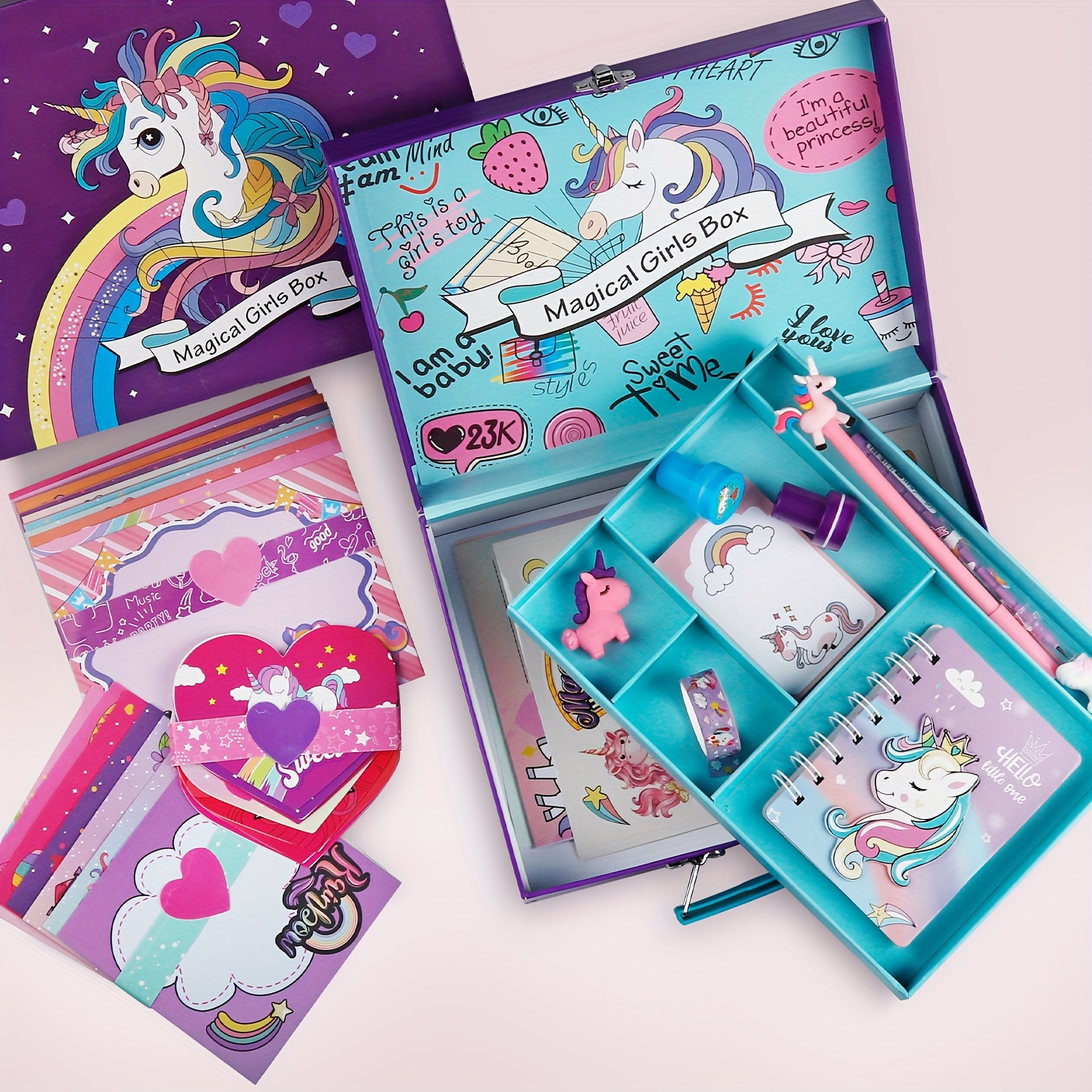 thumbnail image 2 of Unicorn Stationery Set For Girls - Unicorn Gifts For Girls Ages 6 7 8 9... 2 of 12