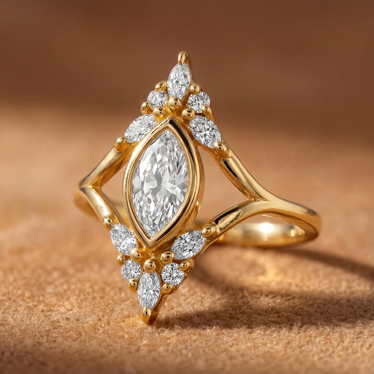 Easy Shining Horse Eye Ring for Women, Fashionable Design