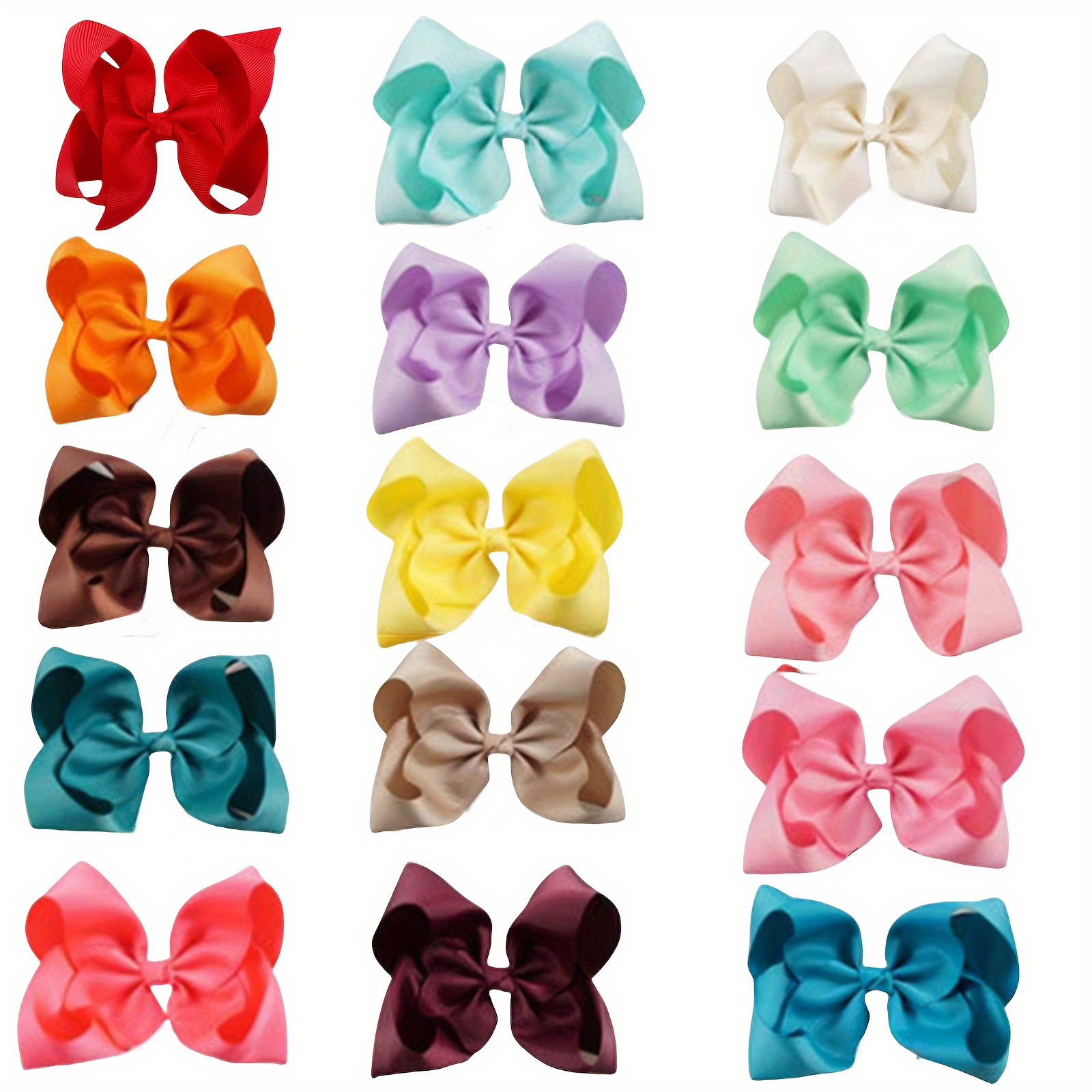 

15 Pieces Satin Ribbon Bow Hair Clips For Girls, Large Butterfly Bow Alligator Hair Pins, Cute Y2k Style Bow Tie Hair Accessories For Teens, Solid Color Fabric Bow Hair Clips Set, Assorted Colors