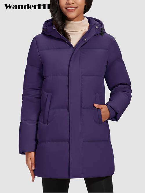 womens winter down puffer coat long jacket thicken warm high quality hooded down jackets padded coat warm parka