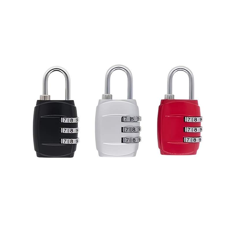 3pcs Password Lock Cabinet Door Padlock Student Dormitory Lock Gym Lock Cabinet Suitcase Anti-theft Lock