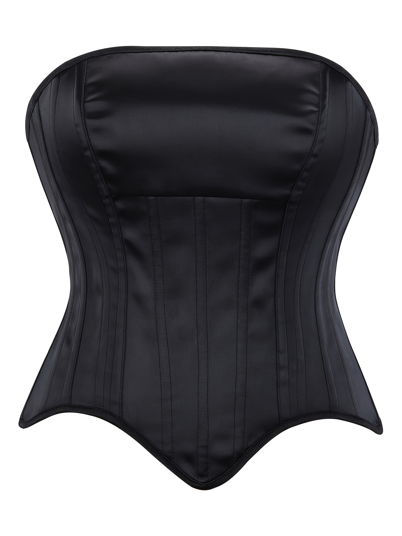 black corset top with straps sold on Temu United States