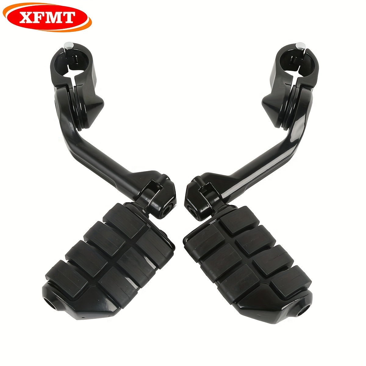 

Xfmt /black 1-1/4" Long Angled Foot Pegs Mount Fit For Harley Motorcycle