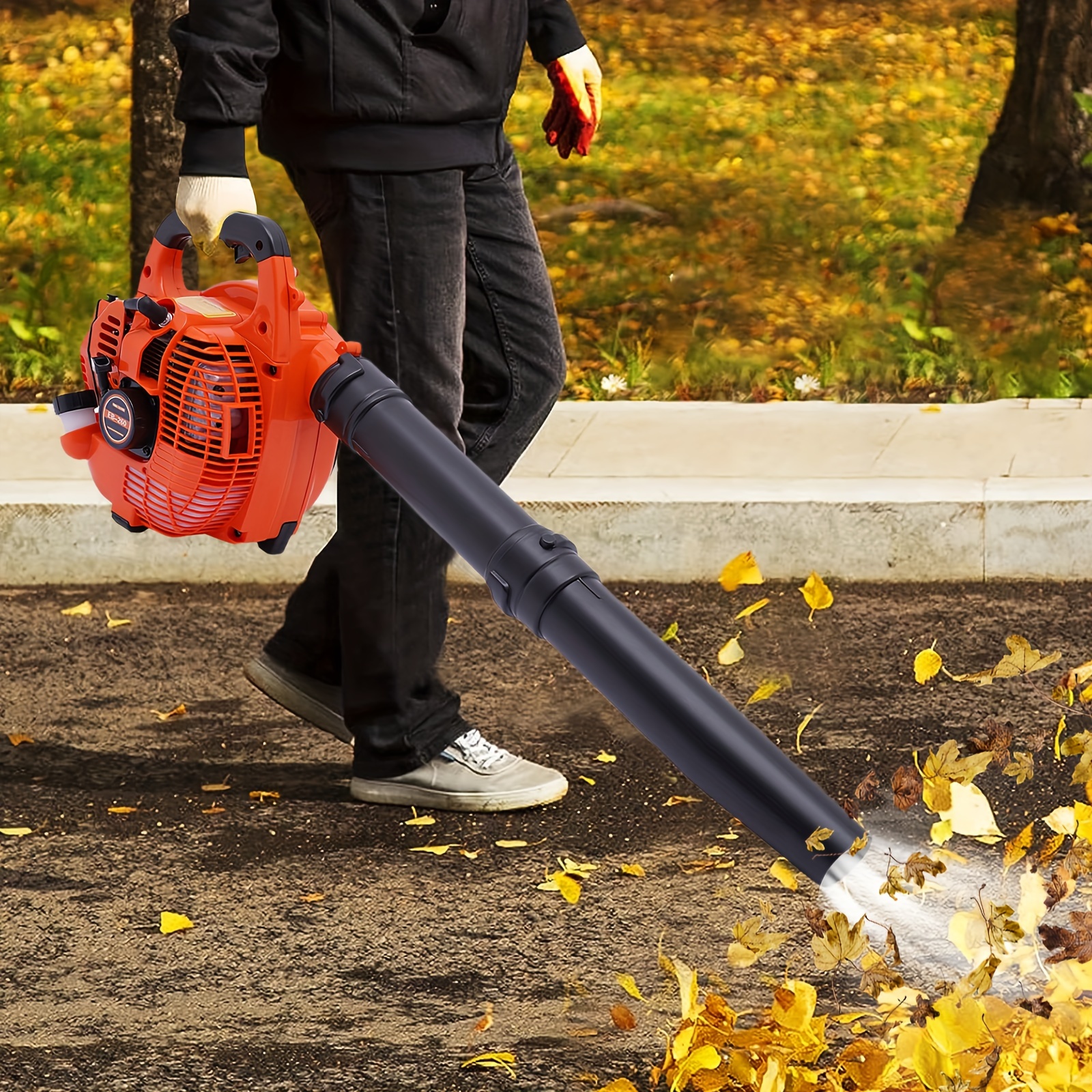 

25.4cc Gas Powered Leaf Blower Commercial Handheld Grass Blower