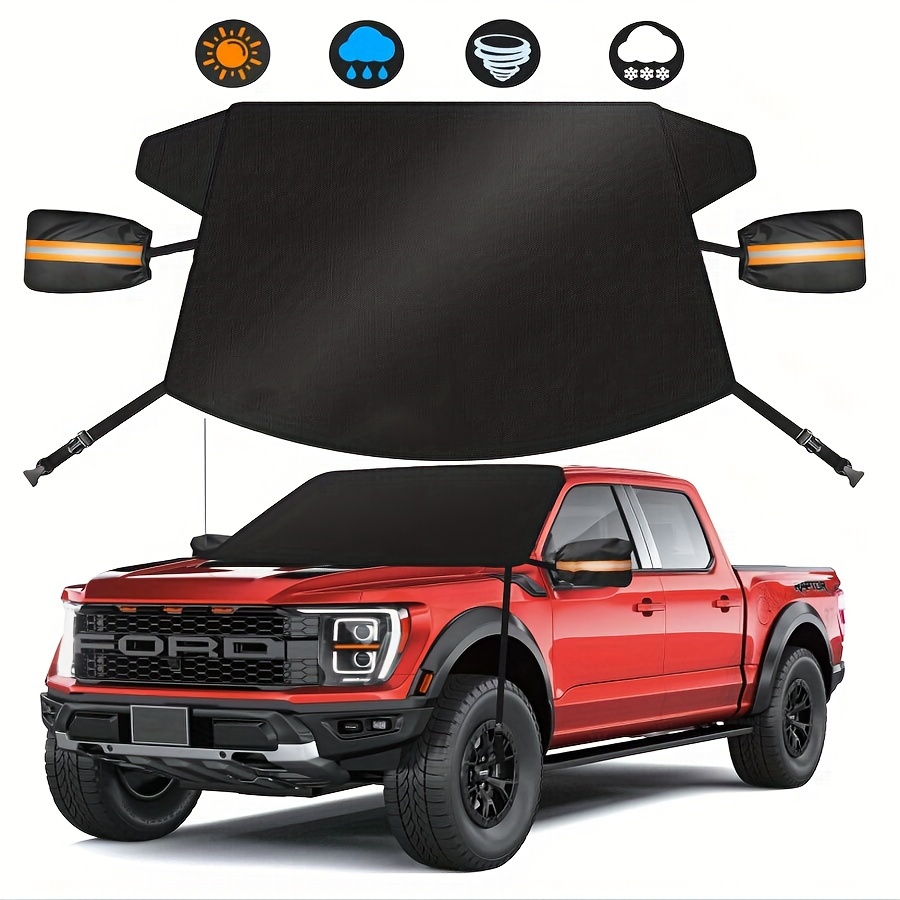 

Premium 600d Oxford Fabric Front Window Cover With Side Mirror , -resistant With Pu Coating For Vehicles