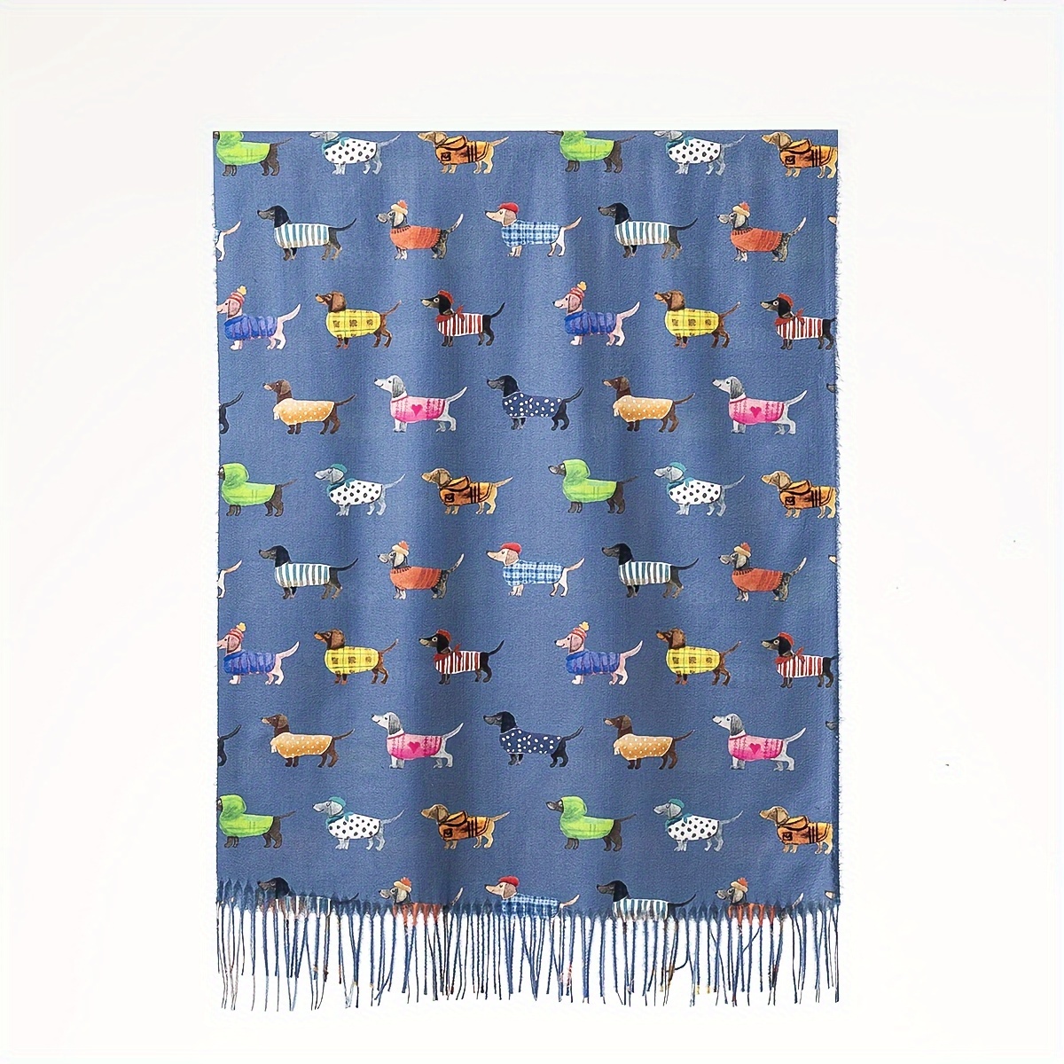 1pc Women's Cute Dog Tassel Casual Warm Decorative Scarf