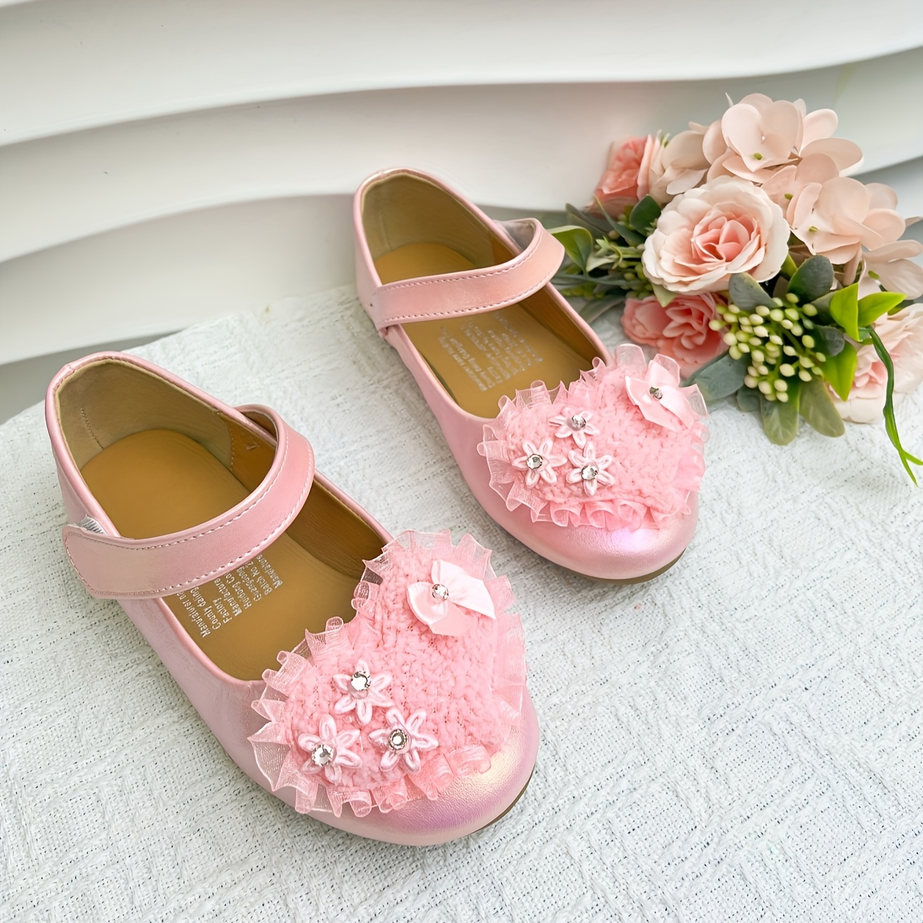 girls' heart flower flat shoes closure Temu Australia